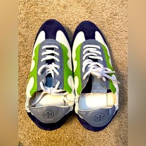 SHOE SALE!!! Tory Burch Leather & Suede Casual Sneakers